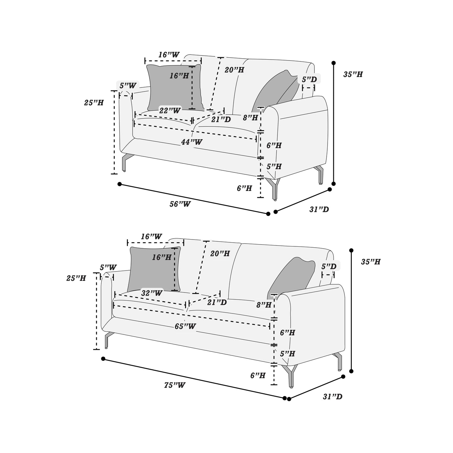 2-Piece Sofa Set - F8437