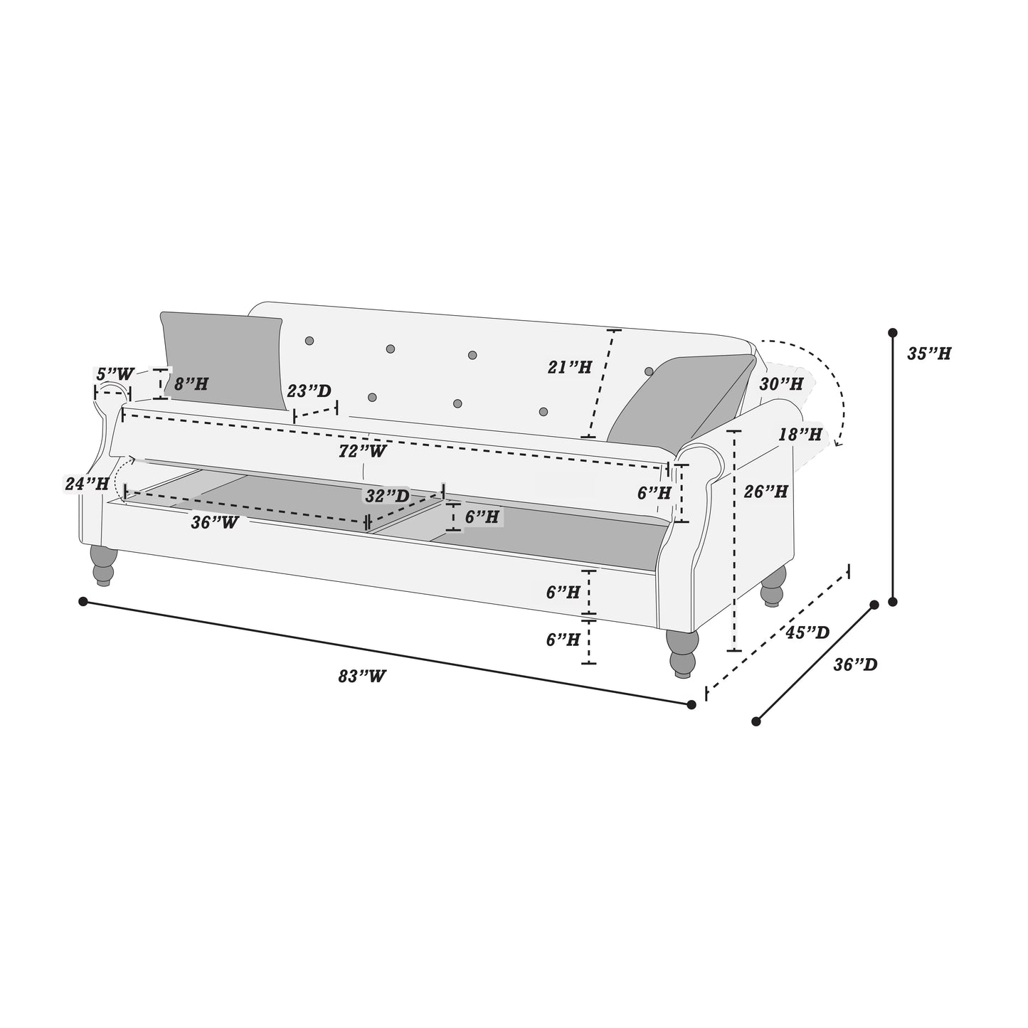 Adjustable Sofa - F8528