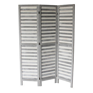 4-Panel Rustic Shutter Style Room Divider - M7044-NAT