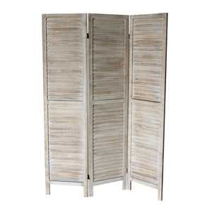 4-Panel Rustic Shutter Style Room Divider - M7044-GR