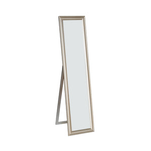 Full Length Floor Free Standing Wooden Mirror Beveled Frame Modern Sleek... - M7059-BK