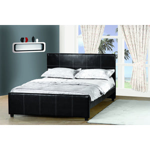 Bouclair Fabric Upholstered Round Arc Sloped Wing Back Headboard Platform... - M7520-EKING