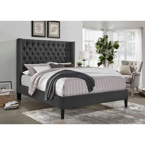 Fabric Upholstered Platform Bed - Full (Cappuccino) - M7581-FULL-CP