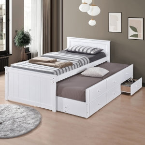 Polyurethane / Faux Leather Upholstered Bed Frame with 4 Slats.
(Box Spring... - M7563-TWIN