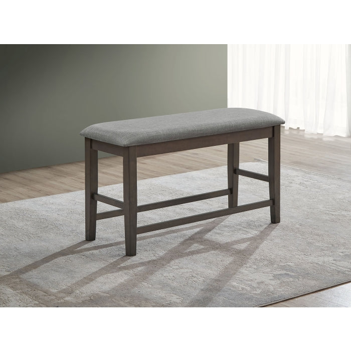 Wooden Counter Height Bench with Polyester Fabric Cushion - M7701-BENCH
