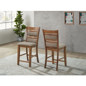 Wooden Counter Height Bench with Polyester Fabric Cushion - M7702-BENCH