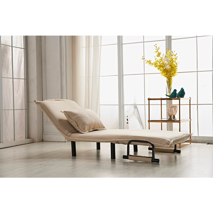 Polyester Fabric Upholstered Multi-Functional Single Convertible Lounge... - M7706-BG
