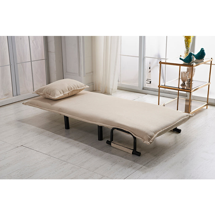 Polyester Fabric Upholstered Multi-Functional Single Convertible Lounge... - M7706-BG