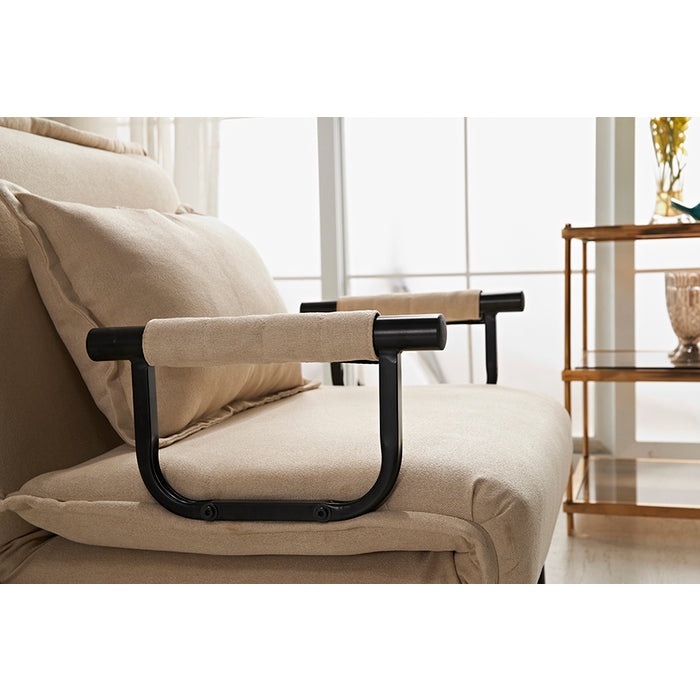Polyester Fabric Upholstered Multi-Functional Single Convertible Lounge... - M7706-BG
