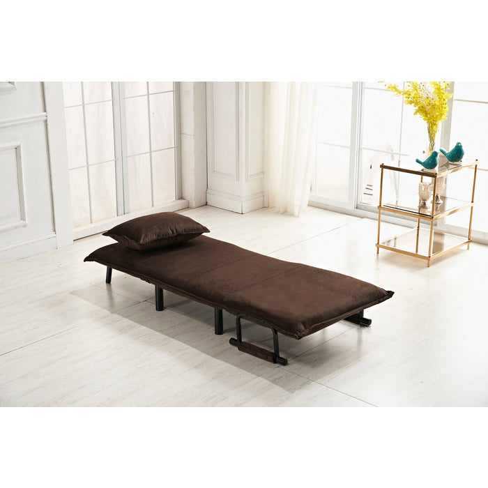 Polyester Fabric Upholstered Multi-Functional Single Convertible Lounge... - M7706-DB