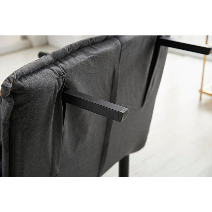 Polyester Fabric Upholstered Multi-Functional Single Convertible Lounge... - M7706-GR