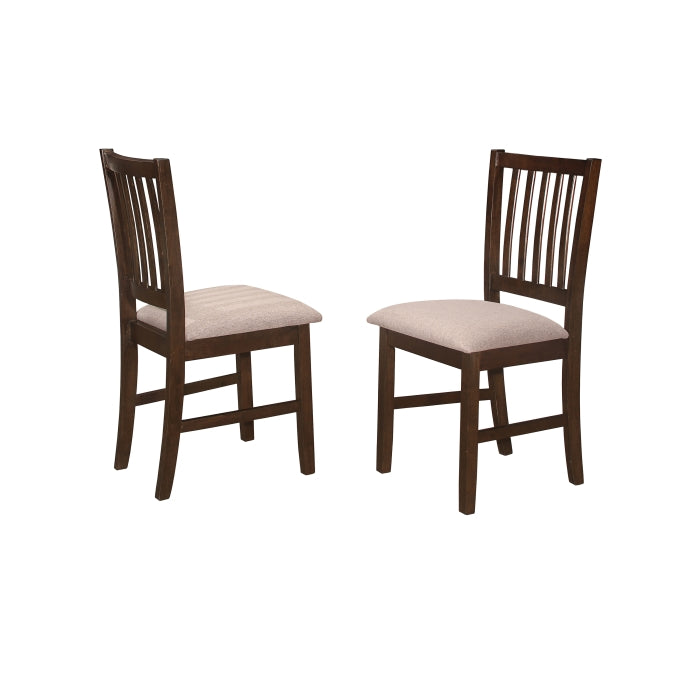 Mid-Century Appeal Solid Rubberwood Slat Back Dining Chair with MDF Seat... - M7707