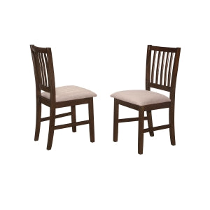 Mid-Century Appeal Solid Rubberwood Slat Back Dining Chair with MDF Seat... - M7709