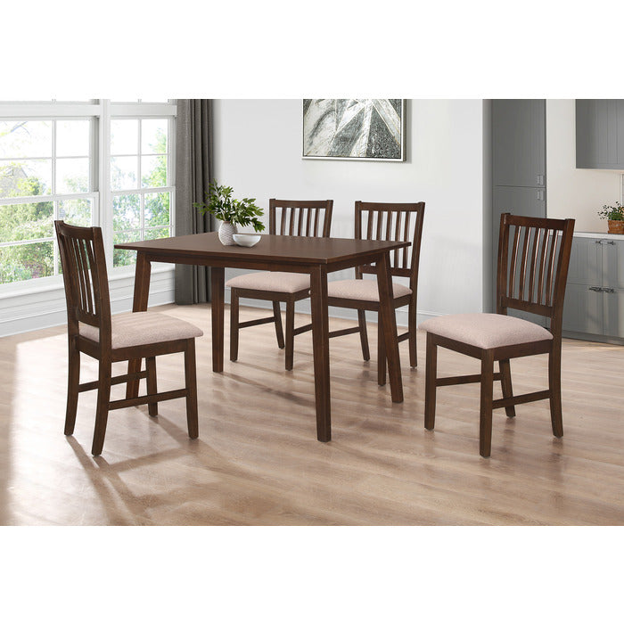 Mid-Century Appeal Solid Rubberwood with MDF Top Dining Table and Splayed Legs - M7807