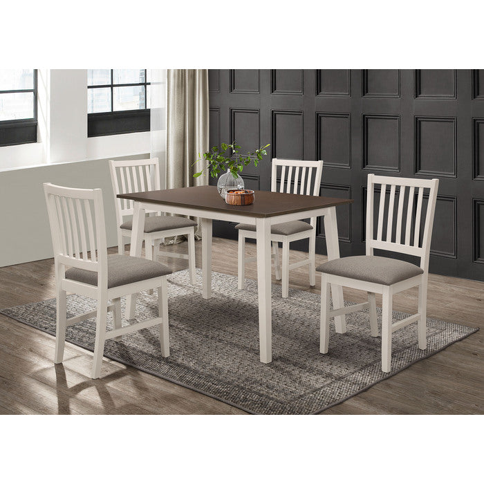 Mid-Century Appeal Solid Rubberwood Slat Back Dining Chair with MDF Seat... - M7709