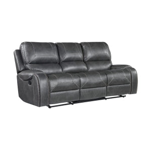 Bronzing Fabric Tufted Upholstered Pillow Top Armrest Manual Recliner Chair - M8077-RECL