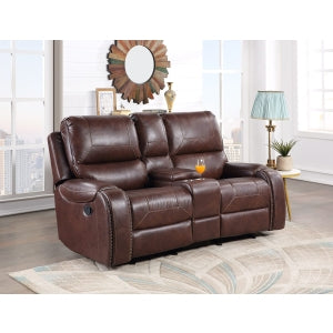 Bronzing Fabric Tufted Upholstered Pillow Top Armrest Manual Recliner Chair - M8078-RECL