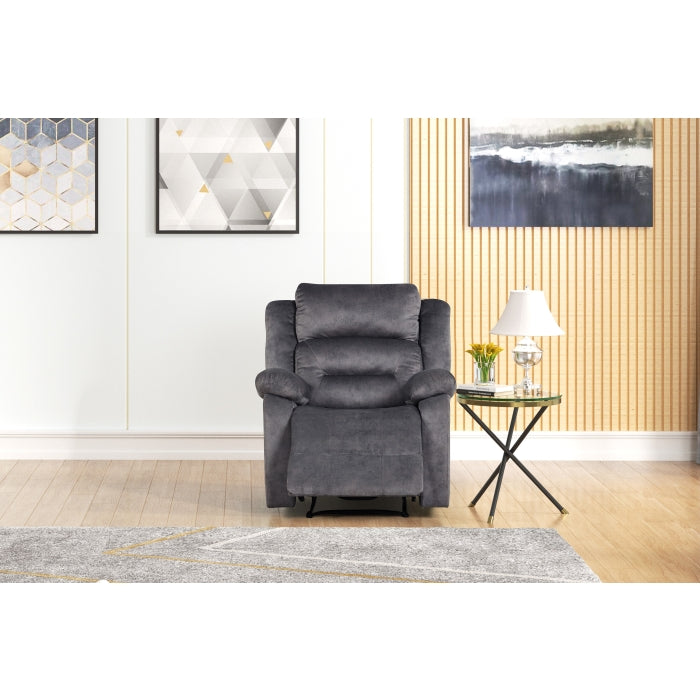 Bronzing Fabric Tufted Upholstered Pillow Top Armrest Manual Recliner Chair - M8077-RECL