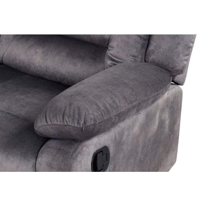 Bronzing Fabric Tufted Upholstered Pillow Top Armrest Manual Recliner Chair - M8077-RECL
