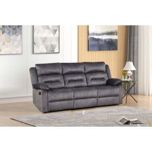 Bronzing Fabric Tufted Upholstered Pillow Top Armrest Manual Recliner Chair - M8078-RECL