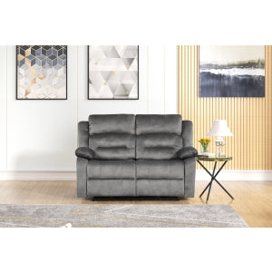 Bronzing Fabric Tufted Upholstered Pillow Top Armrest Manual Recliner Chair - M8078-RECL