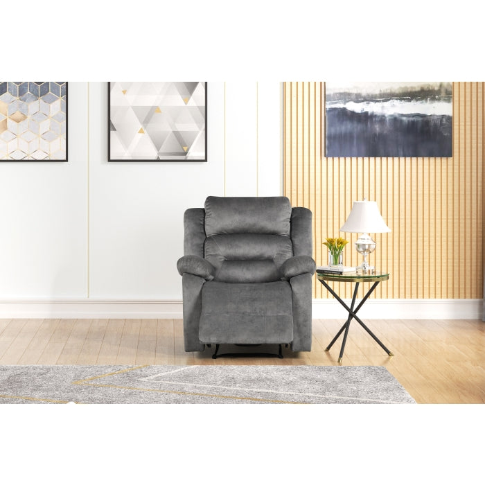 Bronzing Fabric Tufted Upholstered Pillow Top Armrest Manual Recliner Chair - M8078-RECL