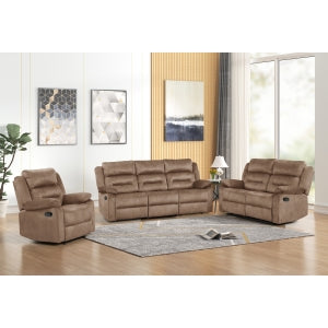 Bronzing Fabric Tufted Upholstered Pillow Top Armrest Manual Recliner Chair - M8078-RECL