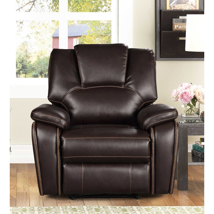Breathable Air Leather Material Faux Leather Manual Recliner Chair - M8085-RECL