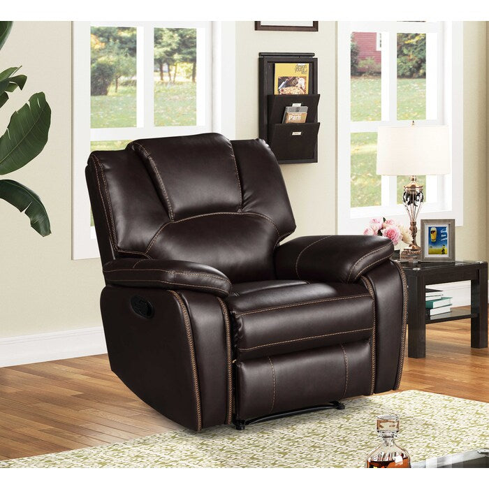 Breathable Air Leather Material Faux Leather Manual Recliner Chair - M8085-RECL