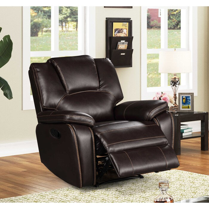 Breathable Air Leather Material Faux Leather Manual Recliner Chair - M8085-RECL