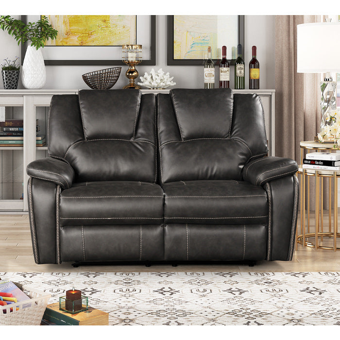 Breathable Air Leather Material Faux Leather Manual Recliners... - M8086-LOVE