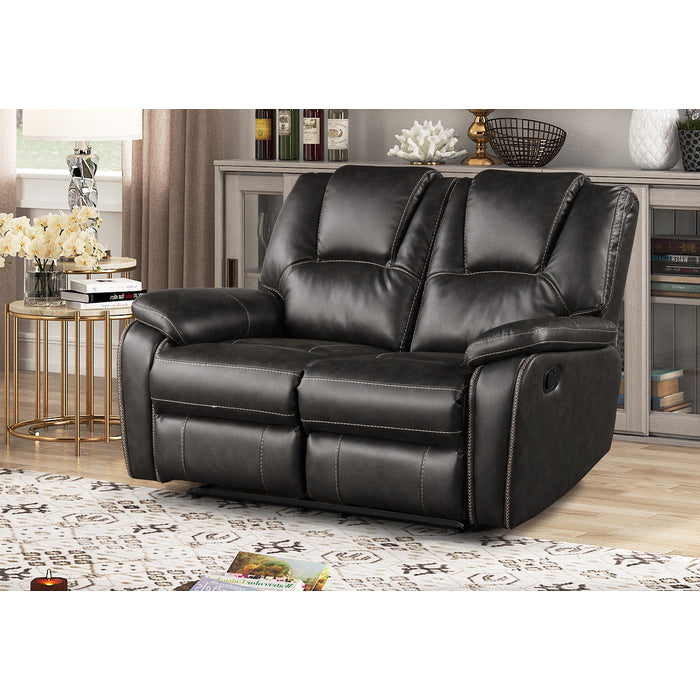 Breathable Air Leather Material Faux Leather Manual Recliners... - M8086-LOVE