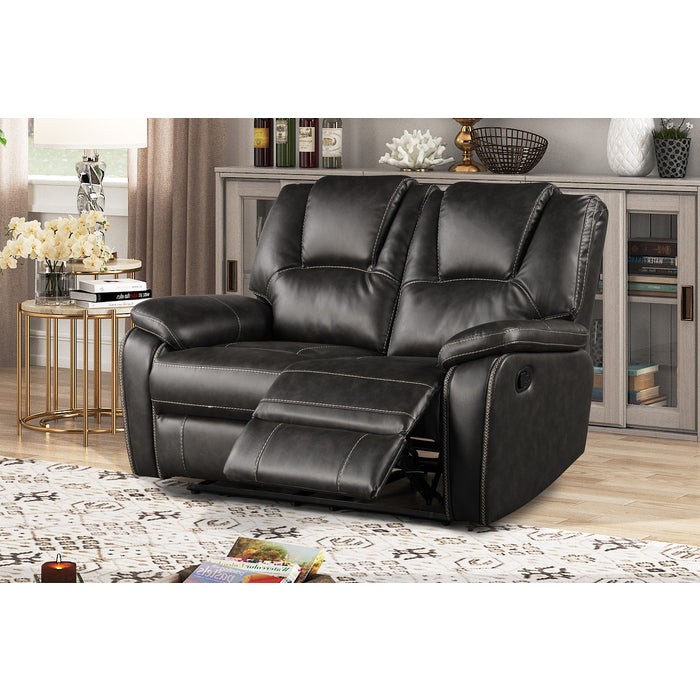 Breathable Air Leather Material Faux Leather Manual Recliners... - M8086-LOVE