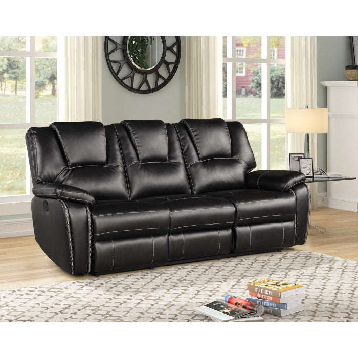 Breathable Air Leather Material Faux Leather Power Recliners Sofa with... - M8087-SOFA