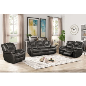 Breathable Air Leather Material Faux Leather Power Recliners Sofa with... - M8087-SOFA