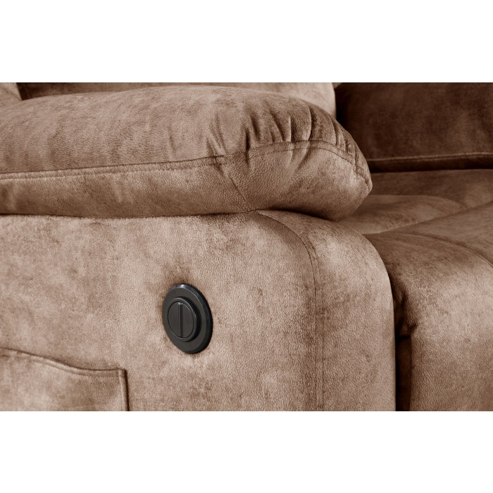 Bronzing Fabric Tufted Upholstered Plush Ears Pillow Top Armrests Power Lift... - M8107