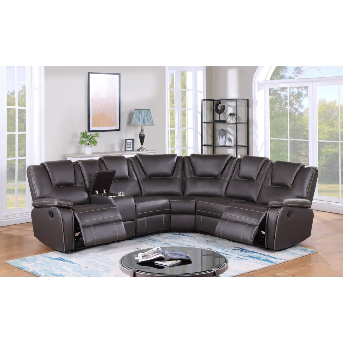 Breathable Air Leather Material Faux Leather Modular Sectional Sofa with 3... - M8188