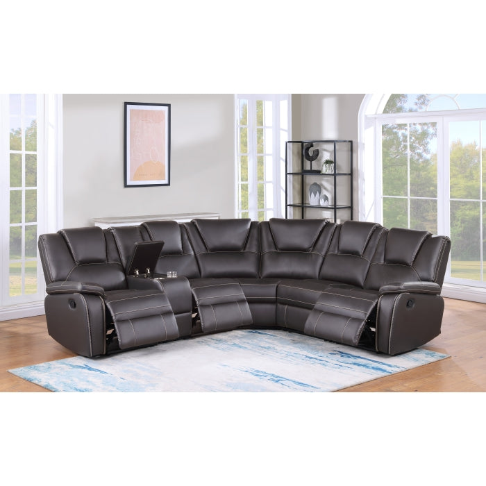 Breathable Air Leather Material Faux Leather Modular Sectional Sofa with 3... - M8188