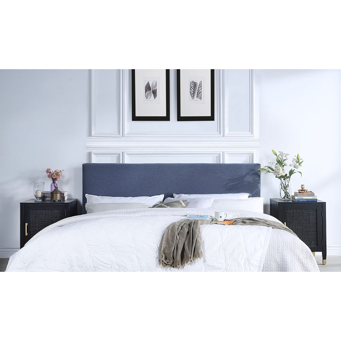 Linen Upholstered Button Tufted Headboard - Queen (Brown) - M9BX02-QUEEN-BR