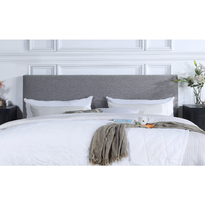 Linen Upholstered Button Tufted Headboard - E. King (Light Gray) - M9BX02-EKING-LGR