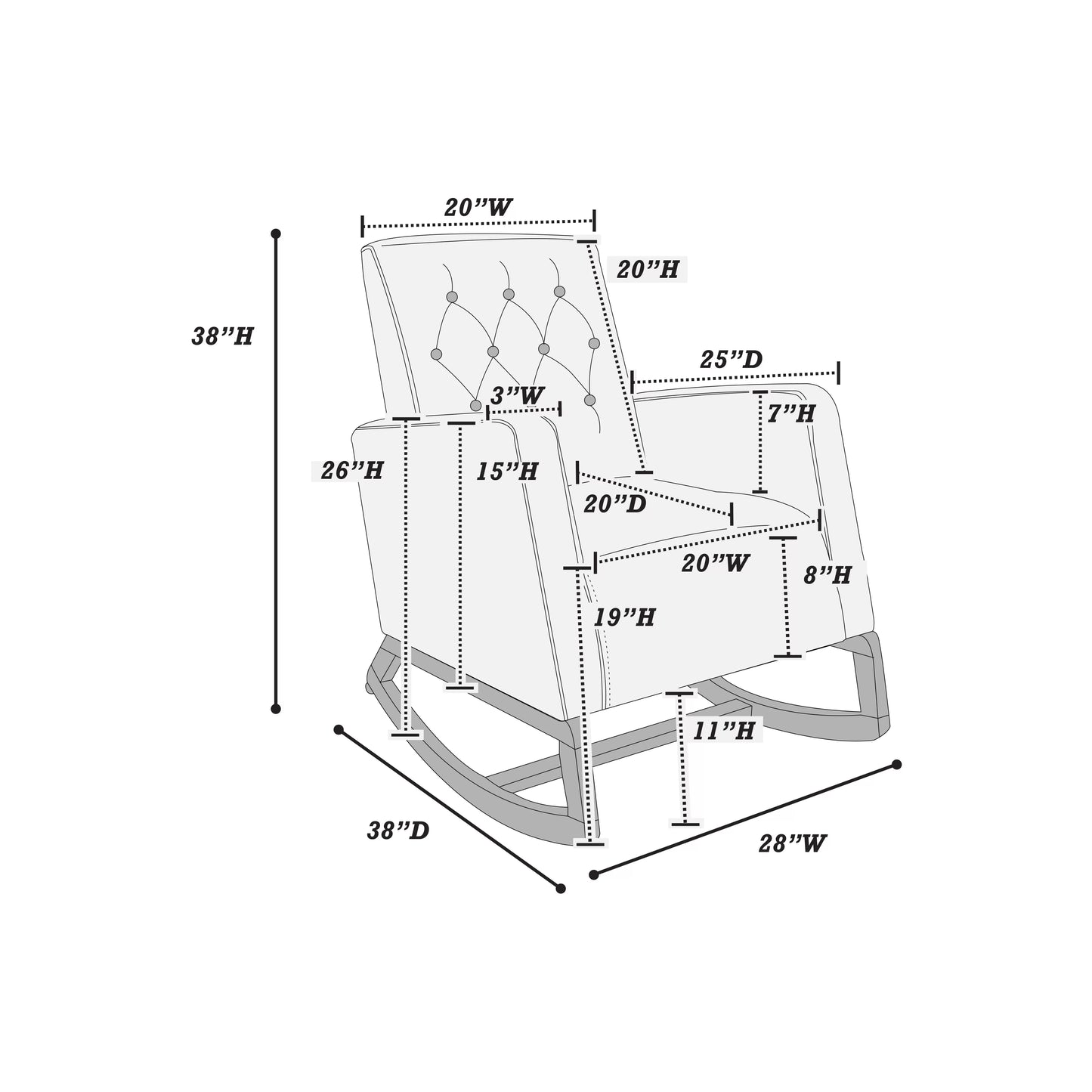 Rocker Chair - F6854