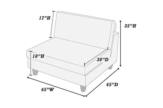 Armless Chair - F8968